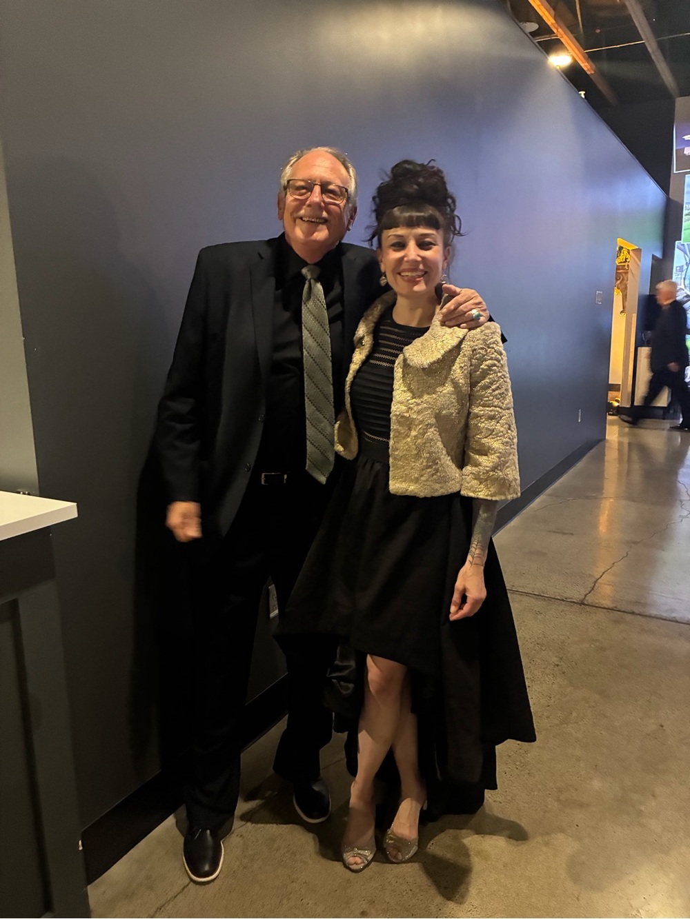 Betsy & Adam Black High-Low Cocktail Dress